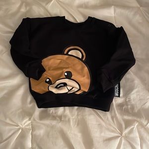 Black baby Moschino sweatshirt wore once size 12-18